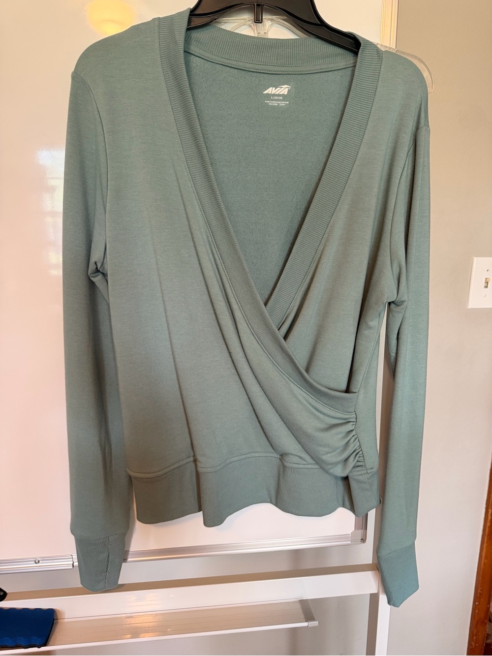 Avia Sage Wrap-Front Long Sleeve Top